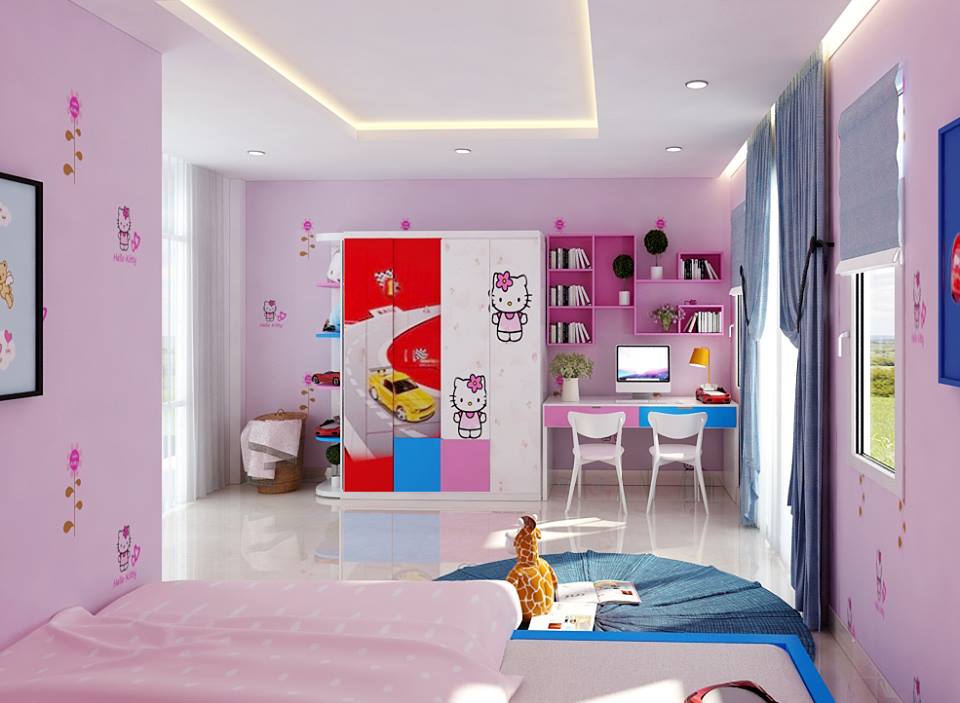 Tủ áo trẻ em Hello Kitty